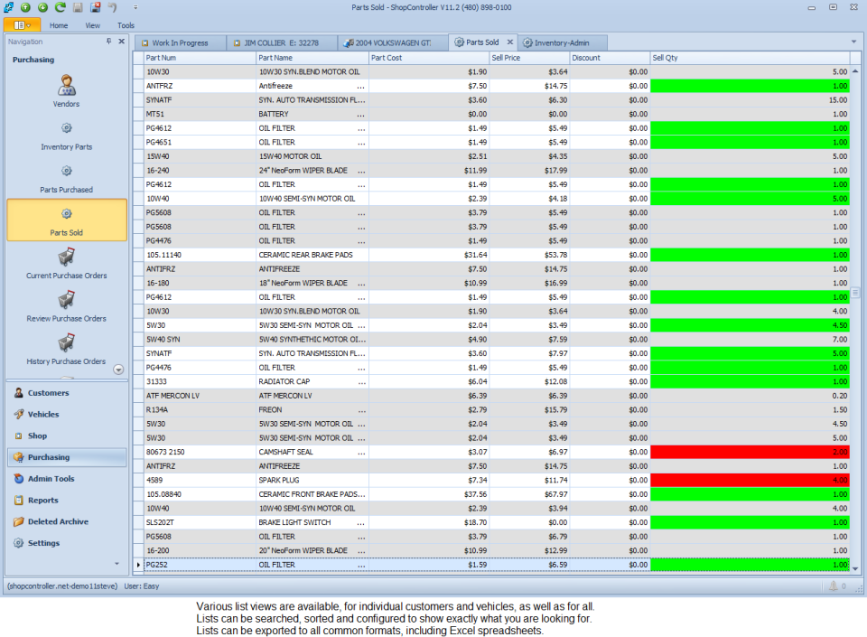 screenshot of Shop Controller